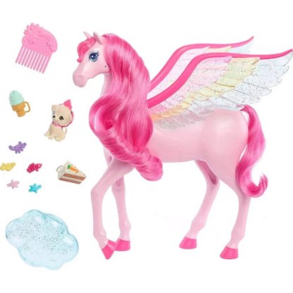 Barbie Sesli ve Işıklı Magic Pegasus ve Aksesuarları HLC40 - Görsel 2