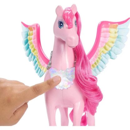 Barbie Sesli ve Işıklı Magic Pegasus ve Aksesuarları HLC40 - Görsel 3