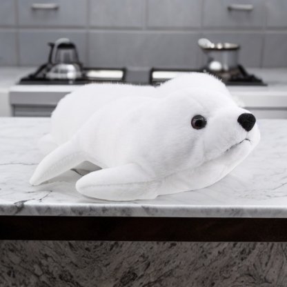 Peluş Fok Balığı Beyaz 32 CM - Görsel 2